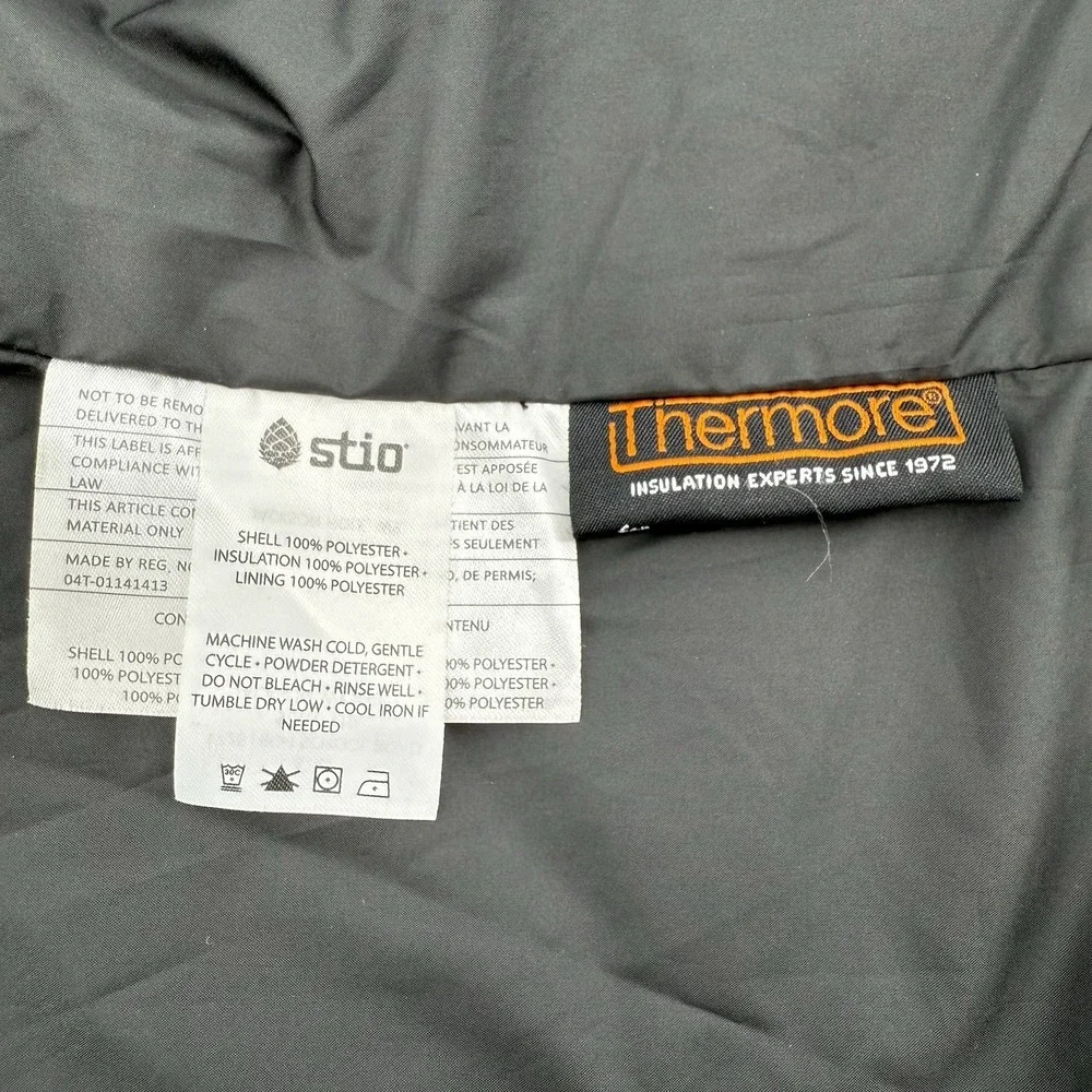 Stio‎ Men's S Thermore Insulated Quilted Jacket Camo Snap Front Puffer Shacket